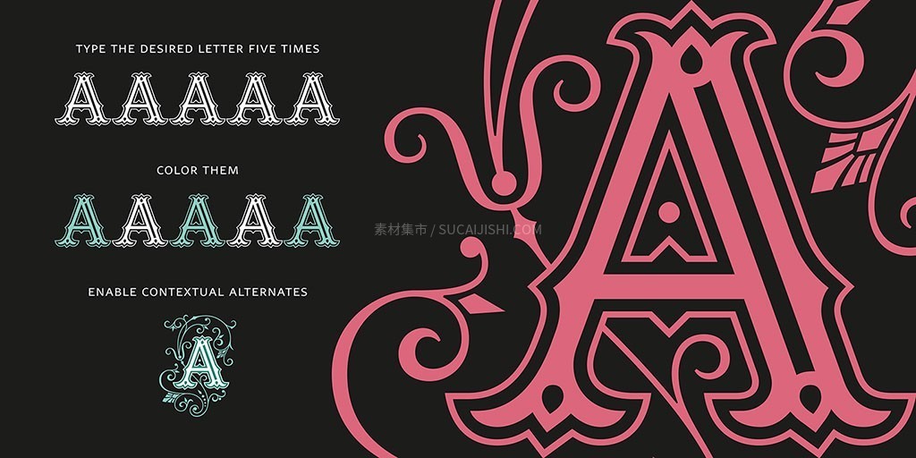 Ana古典英文装饰字体